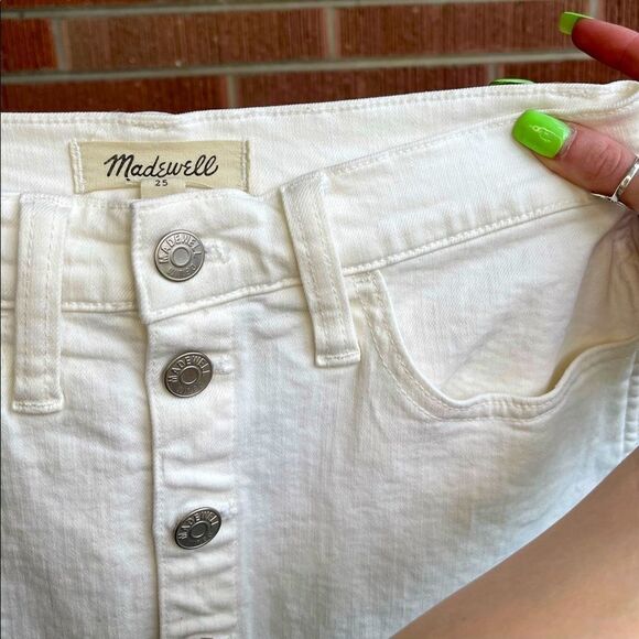 Madewell (25) White Denim Button Down Skirt - Picture 7 of 9